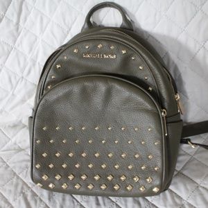 Michael Kors Backpack Purse Olive Green Leather